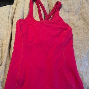 Lululemon berry colored bra top sz 12